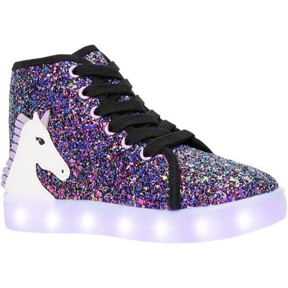 fabkids Other - FabKids Girls Unicorn Light Up Shoes Sneakers - Size 2